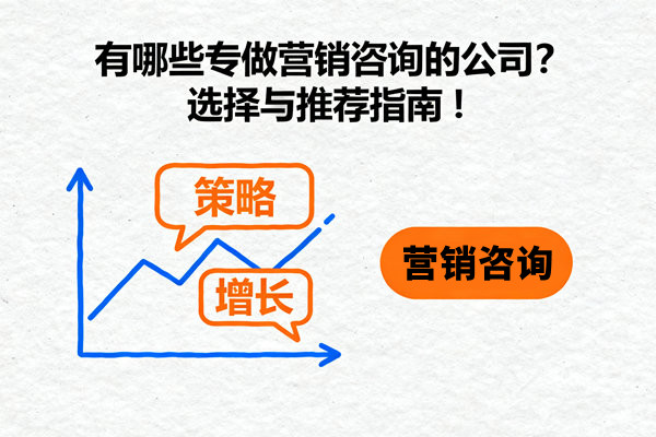 有哪些專做營銷咨詢的公司？選擇與推薦指南！